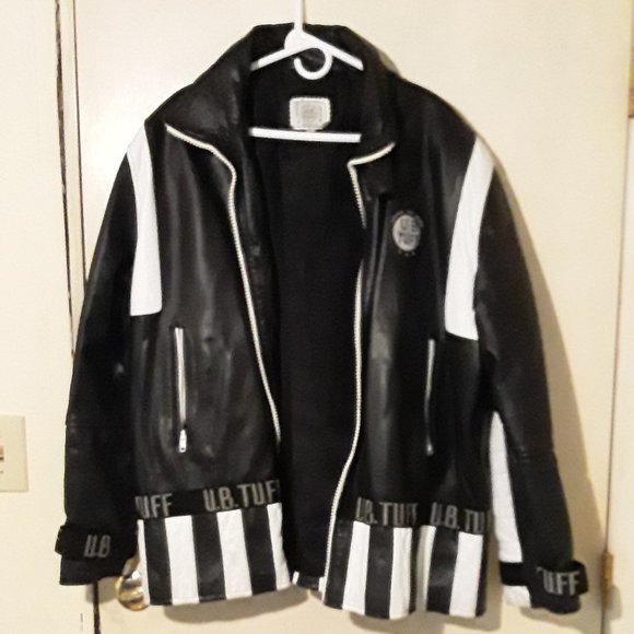 UB Tuff Men's Leather Jacket Vintage Rare - Picture 1 of 6